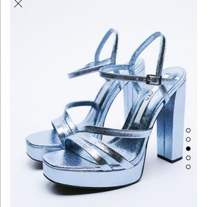 Zara Metallic Strappy sandals